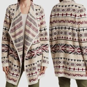NWT • Lucky Brand • Aztec Knit Cardigan •